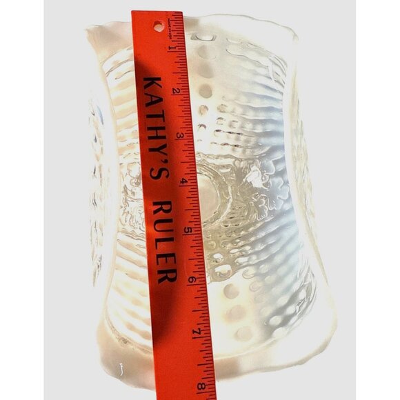 Vintage Fenton Opalescent Argonaut Shell Glass Pedestal Bowl - Picture 7 of 13